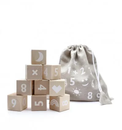 Wooden Math-themed Blocks Available in 2 Colours
