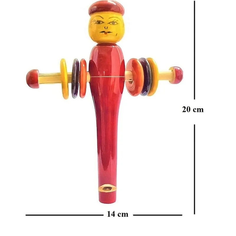 Wooden rattle toys for baby - Set of 4pcs ( multicolor)